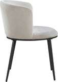 Skylar Contemporary Dining Chair Set of 2 - Stylish Velvet Seating with Gold Legs for Modern Homes