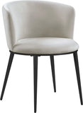 Skylar Contemporary Dining Chair Set of 2 - Stylish Velvet Seating with Gold Legs for Modern Homes