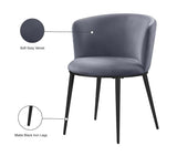 Skylar Contemporary Dining Chair Set of 2 - Stylish Velvet Seating with Gold Legs for Modern Homes