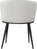 Skylar Contemporary Dining Chair Set of 2 - Stylish Comfort with Elegant Curved Back and Gold Legs