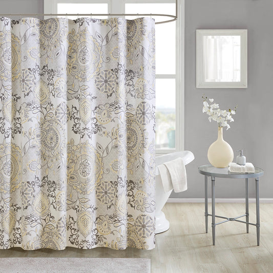 Medallion Traditional Cotton Shower Curtain