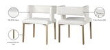 Caleb Contemporary Dining Chair Set of 2 - Luxurious Design with Unique Square Back & Stylish Legs