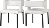 Caleb Contemporary Dining Chair Set of 2 - Luxurious Design with Unique Square Back & Stylish Legs