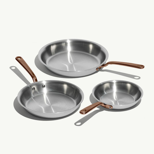 MADE IN Stainless Clad Frying Pan Set