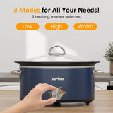3 Qt Slow Cooker & Mini Food Warmer with 3 Heating Settings