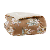 7 Piece Vintage Floral Comforter Set, Terracotta