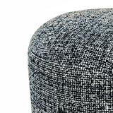 Milos Navy Indoor Outdoor Short Pouf