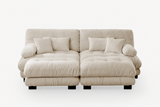 CLOUDIES 94" Loveseat with 2 Ottomans