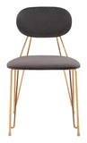 Georges Dining Chair (Set of 2) Gray & Gold