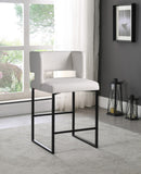 Caleb Contemporary Counter Stool Set of 2 - Luxurious Design with Stylish Square Back and Legs