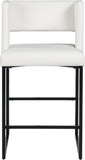 Caleb Contemporary Counter Stool Set of 2 - Luxurious Design with Stylish Square Back and Legs