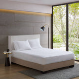 Cotton Percale Quilted Mattress Pad, White
