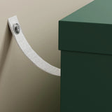 3 Drawer Nightstand, Large Bedside Table with Golden Round