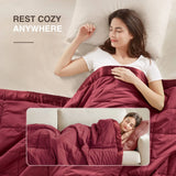 Wholesale Lightweight Down Alternative Bedding Blanket, Burgundy Red