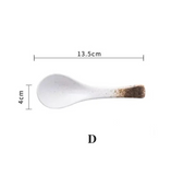 Japanese Ceramic Soup Spoon Tableware Kitchen Spoon