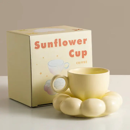200ml Ceramic Coffee Mug With Cloud Plate