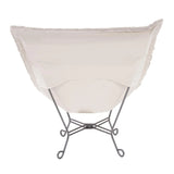 Scroll Puff Chair Angora Natural