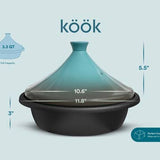 Kook Moroccan Cast Iron Tagine 3.3 Qt Blue