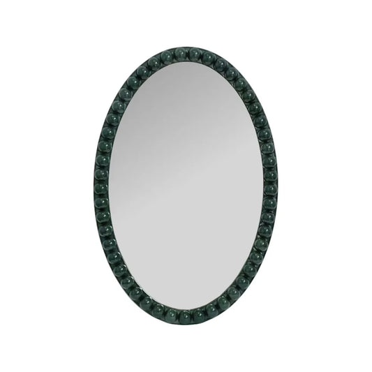 Varsha Oval Glossy Hunter Green Mirror