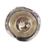 Arctic Glacier Glass Pillar Holder with Aluminum Molten Top Short