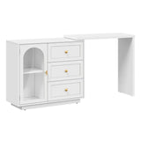 Wholesale 59” Large Extendable Makeup Vanity Desk, Corner Vanity Table