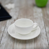 Wilmax 3 oz Porcelain Coffee Cup & Saucer Set