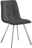 Annie Contemporary Dining Chair Set - Luxurious Velvet with Gold Legs, Stylish Box Tufting Design