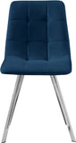 Annie Contemporary Dining Chair Set - Luxurious Velvet with Gold Legs, Stylish Box Tufting Design