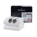 Cotton Blend Heated Mattress Pad, White