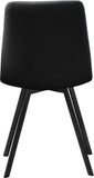 Annie Contemporary Dining Chair Set - Luxurious Velvet with Gold Legs, Stylish Box Tufting Design