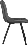 Annie Contemporary Dining Chair Set - Luxurious Velvet with Gold Legs, Stylish Box Tufting Design