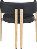 Gideon Dining Chairs Set of 2 - Stylish Vegan Leather with Natural Wood Look, Perfect for Modern Homes