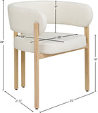 Gideon Dining Chairs Set of 2 - Stylish Vegan Leather with Natural Wood Look, Perfect for Modern Homes