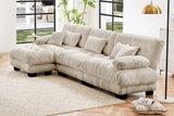 CLOUDIES 134" 3 Seater Sofa with 1 Ottoman