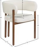 Gideon Dining Chairs - Set of 2 Contemporary Vegan Leather Chairs with Stylish Walnut Frame