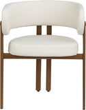 Gideon Dining Chairs - Set of 2 Contemporary Vegan Leather Chairs with Stylish Walnut Frame