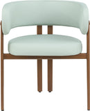 Gideon Dining Chairs - Set of 2 Contemporary Vegan Leather Chairs with Stylish Walnut Frame