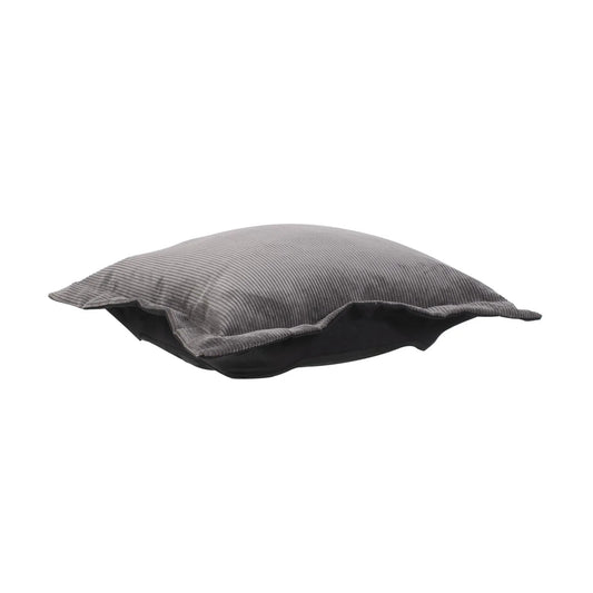 Puff Ottoman Cover & Cushion Pana Charcoal/Natural