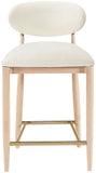 Riccio - Stool - Natural And Gold Frame