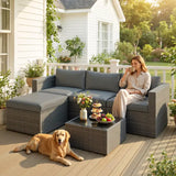 Wholesale 5-Piece Patio Furniture Set, All Weather Wicker Patio