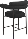Blake Counter Stool Set of 2 - Stylish Contemporary Design with Durable Matte Black Iron Frame