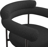 Blake Counter Stool Set of 2 - Stylish Contemporary Design with Durable Matte Black Iron Frame