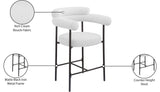 Blake Counter Stool Set of 2 - Stylish Contemporary Design with Durable Matte Black Iron Frame