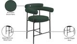 Blake Counter Stool Set of 2 - Stylish Contemporary Design with Durable Matte Black Iron Frame