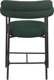 Blake Counter Stool Set of 2 - Stylish Contemporary Design with Durable Matte Black Iron Frame