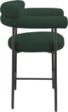 Blake Counter Stool Set of 2 - Stylish Contemporary Design with Durable Matte Black Iron Frame