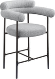 Blake Counter Stool Set of 2 - Stylish Contemporary Design with Durable Matte Black Iron Frame