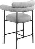 Blake Counter Stool Set of 2 - Stylish Contemporary Design with Durable Matte Black Iron Frame