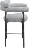 Blake Counter Stool Set of 2 - Stylish Contemporary Design with Durable Matte Black Iron Frame