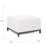 Axis Ottoman Seascape Natural Titanium Frame